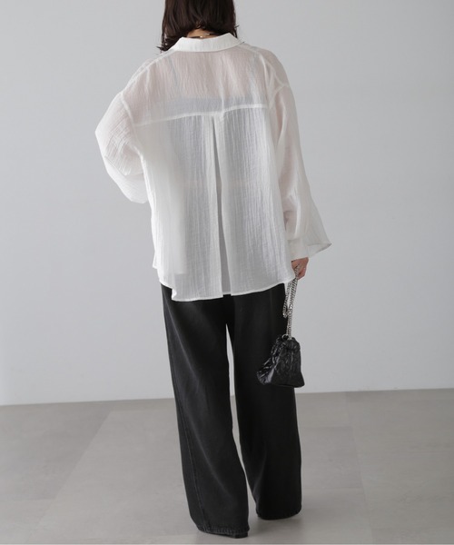 FREE'S MART（フリーズマート）の「ワッシャービッグシャツ（シャツ/ブラウス・レディース・ブルー/グレー/パープル/ホワイト・FREE）」の11枚目の写真