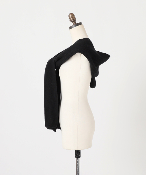 JOURNAL STANDARD（ジャーナルスタンダード）の「フーディマフラー（マフラー・レディース・ブラック/ベージュ・FREE）」の6枚目の写真