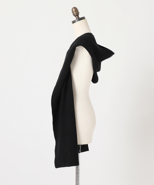 JOURNAL STANDARD（ジャーナルスタンダード）の「フーディマフラー（マフラー・レディース・ブラック/ベージュ・FREE）」の9枚目の写真