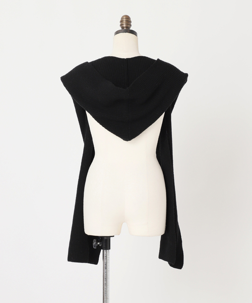 JOURNAL STANDARD（ジャーナルスタンダード）の「フーディマフラー（マフラー・レディース・ブラック/ベージュ・FREE）」の10枚目の写真