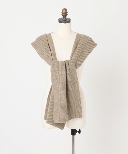 JOURNAL STANDARD（ジャーナルスタンダード）の「フーディマフラー（マフラー・レディース・ブラック/ベージュ・FREE）」の12枚目の写真