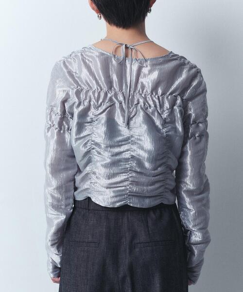 gathered shiny blouse（シャツ・ブラウス） | CODE A（コード