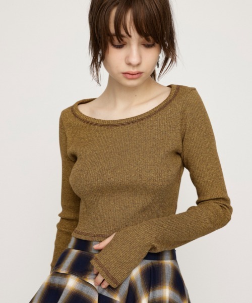 2サイズ展開】CUT RIB BASIC TOPS カット リブ ベーシック トップス（T