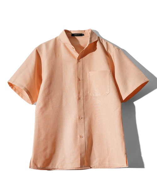 【税込】 DAKS オレンジ グリーン ストライプ メンズ 半袖シャツ LONDON トップス