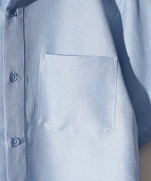 SOMEDIFF（サムディフ）の「【SOMEDIFF】 リネンライク半袖シャツ メンズ レギュラーカラーシャツ 夏服（シャツ/ブラウス・メンズ・オレンジ/ブラック/ブルー・M/L/XL）」の13枚目の写真