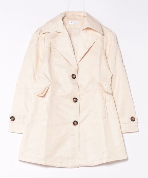 BLANC FICELLE(ブランフィセル)の「シンプル トレンチコート(トレンチコート・レディース・Off White/ベージュ/ブラック/ピンク・M/L/XL/XX-LARGE)」の17枚目の写真