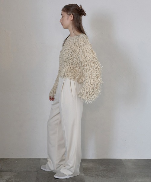 MINERTE(ミネルテ)の「【MINERTE】loop twist knit / ループツイストプルオーバー(ニット/セーター・レディース・ライトブラック/アイボリー・FREE)」の7枚目の写真