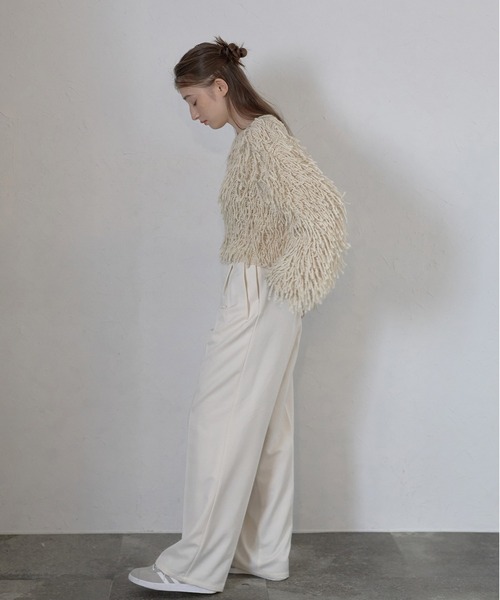 MINERTE(ミネルテ)の「【MINERTE】loop twist knit / ループツイストプルオーバー(ニット/セーター・レディース・ライトブラック/アイボリー・FREE)」の8枚目の写真