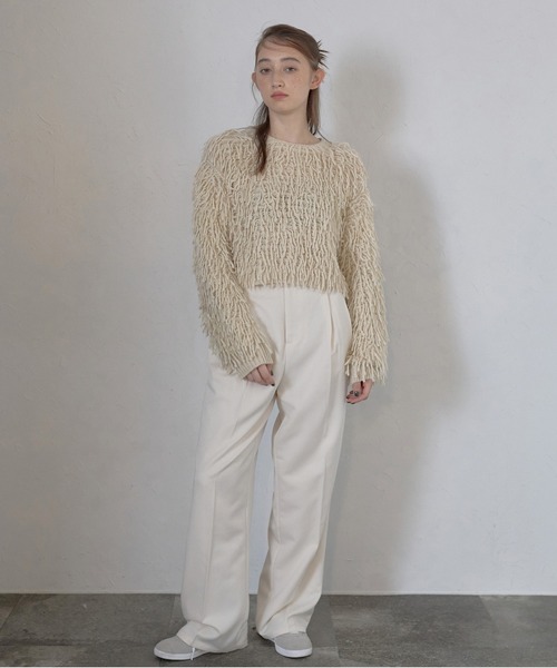 MINERTE(ミネルテ)の「【MINERTE】loop twist knit / ループツイストプルオーバー(ニット/セーター・レディース・ライトブラック/アイボリー・FREE)」の10枚目の写真