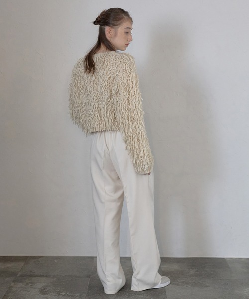 MINERTE(ミネルテ)の「【MINERTE】loop twist knit / ループツイストプルオーバー(ニット/セーター・レディース・ライトブラック/アイボリー・FREE)」の11枚目の写真