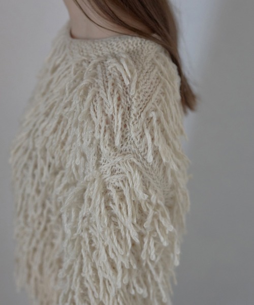 MINERTE(ミネルテ)の「【MINERTE】loop twist knit / ループツイストプルオーバー(ニット/セーター・レディース・ライトブラック/アイボリー・FREE)」の14枚目の写真