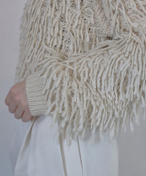 MINERTE(ミネルテ)の「【MINERTE】loop twist knit / ループツイストプルオーバー(ニット/セーター・レディース・ライトブラック/アイボリー・FREE)」の15枚目の写真