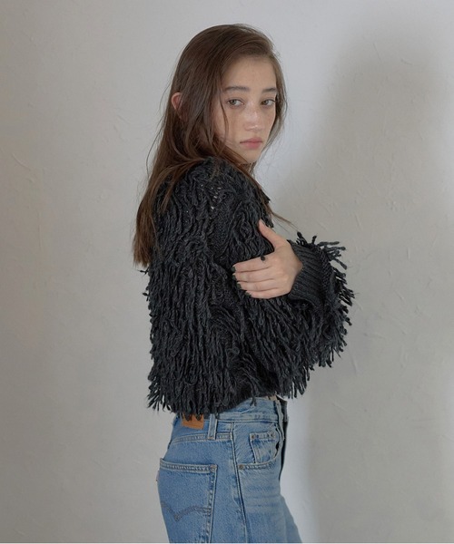 MINERTE(ミネルテ)の「【MINERTE】loop twist knit / ループツイストプルオーバー(ニット/セーター・レディース・ライトブラック/アイボリー・FREE)」の19枚目の写真