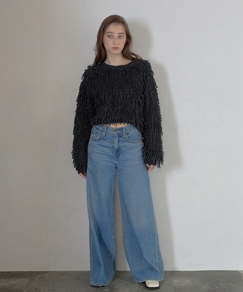 MINERTE(ミネルテ)の「【MINERTE】loop twist knit / ループツイストプルオーバー(ニット/セーター・レディース・ライトブラック/アイボリー・FREE)」の21枚目の写真