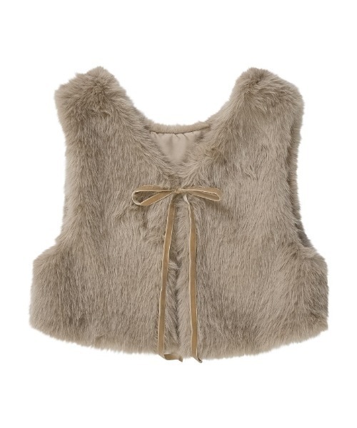 セール】前後2WAYフェイクファーベスト（ダウンベスト）｜Re