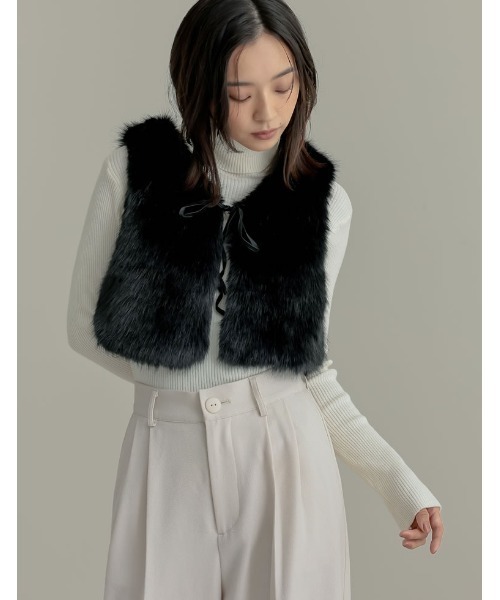 セール】前後2WAYフェイクファーベスト（ダウンベスト）｜Re