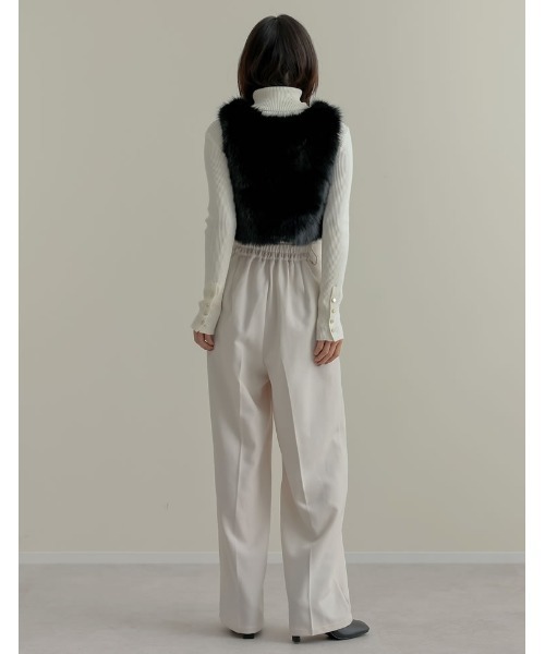 Re:EDIT（リエディ）の「前後2WAYフェイクファーベスト（ダウンベスト・レディース・ベージュ/ブラック/グレー・MEDIUM/LARGE）」の17枚目の写真