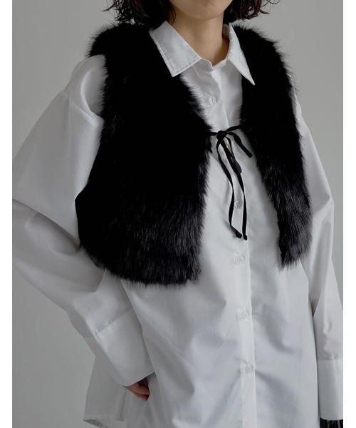 セール】前後2WAYフェイクファーベスト（ダウンベスト）｜Re:EDIT