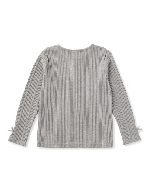 SLAP SLIP（スラップスリップ）の「キラキラ袖リボンパッチ刺しゅうカーディガン(90~140cm)（カーディガン/ボレロ・キッズ・オフホワイト/グレー/パープル・90cm/110cm/100cm/120cm/140cm/130cm）」の15枚目の写真