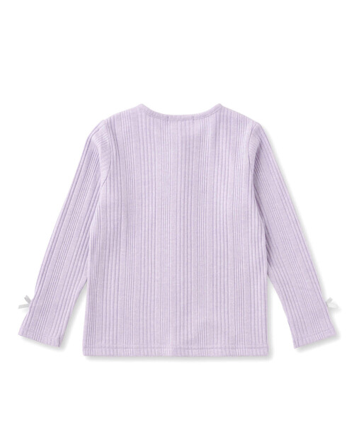 SLAP SLIP（スラップスリップ）の「キラキラ袖リボンパッチ刺しゅうカーディガン(90~140cm)（カーディガン/ボレロ・キッズ・オフホワイト/グレー/パープル・90cm/110cm/100cm/120cm/140cm/130cm）」の20枚目の写真