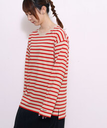 USAコットンワンポイント刺繍ワイドロンTee