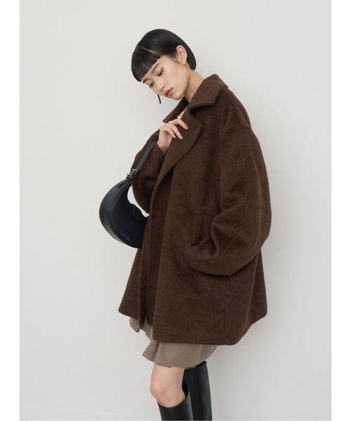 【NOGLE/ノグル】ウールモヘアシャギーミドルオーバーコート NOGLE（ノグル）の「【NOGLE/ノグル】ウールモヘアシャギー