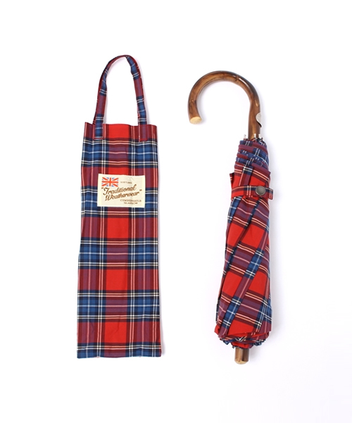 セール】Traditional Weatherwear チェック折り畳み傘