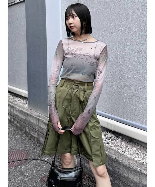 MURUA（ムルーア）の「2WAYリボンベルトカーゴパンツ（カーゴパンツ・レディース・ブラック/カーキ/グレー・1/2）」の7枚目の写真