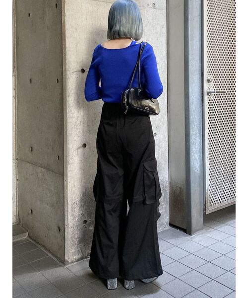 MURUA（ムルーア）の「2WAYリボンベルトカーゴパンツ（カーゴパンツ・レディース・ブラック/カーキ/グレー・1/2）」の17枚目の写真