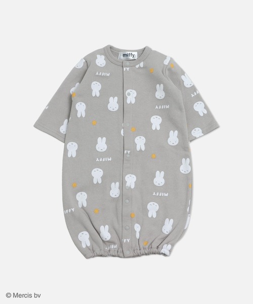 Miffy（ ミッフィー）の「miffy / ミッフィー ツーウェイオール（ロンパース・キッズ・グレー/クリーム/スモークピンク/ネイビー・50-70cm）」の2枚目の写真