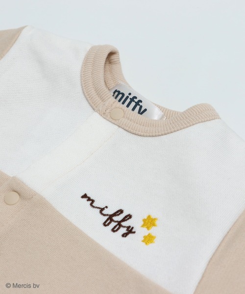 Miffy（ ミッフィー）の「miffy / ミッフィー ツーウェイオール（ロンパース・キッズ・グレー/クリーム/スモークピンク/ネイビー・50-70cm）」の13枚目の写真