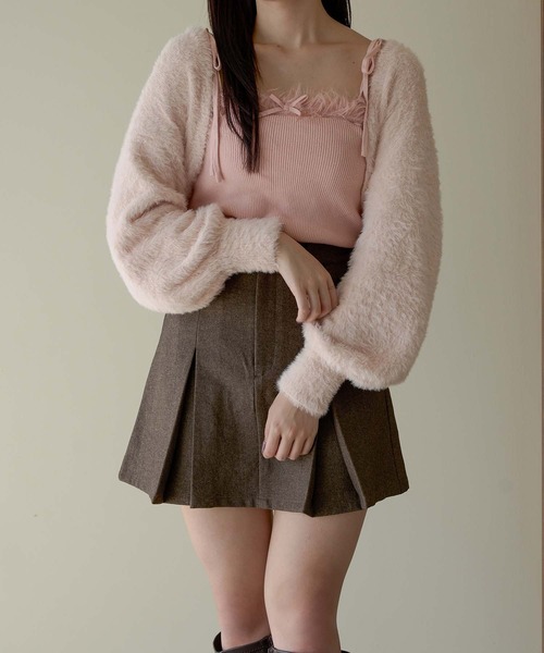 Ambre Neige(アンブルネージュ)の「フワフワシャギーボレロセット/WEB/EC限定商品(アンサンブル・レディース・ベビーピンク/アイボリー/チャコールグレー・FREE)」の18枚目の写真