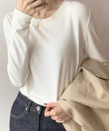 インナー長袖Tシャツクルーネック フリース ストレッチ ゆったり 韓国ファッション 秋冬 ユニセックス