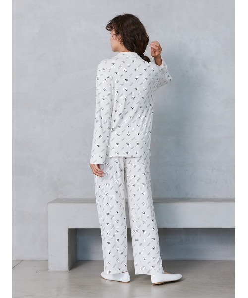 ジェラートピケ ロブションガーゼシャツルームウェア長袖セット新品