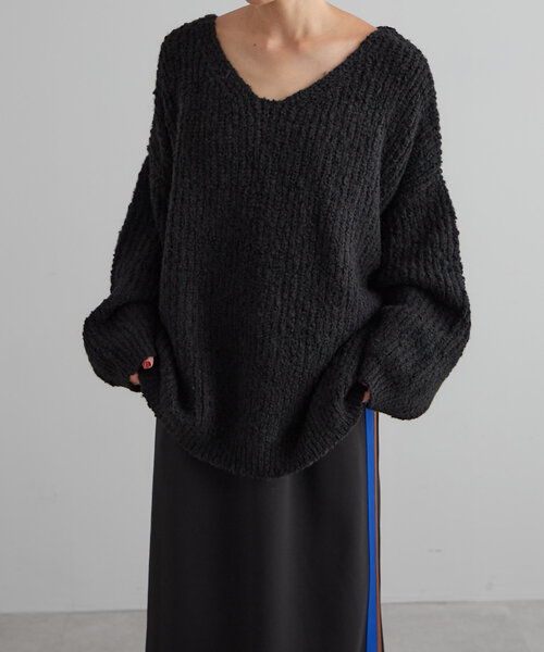 【インフルエンサー企画】ドロップヤーンVネックニット