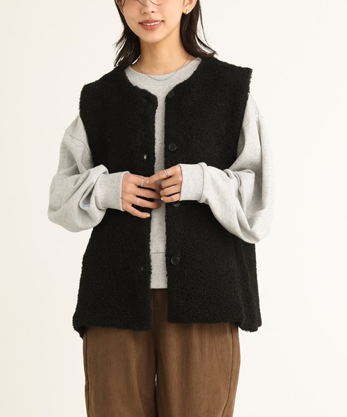 n'OrLABEL（ノアールレーベル）の「『プードルニットジレ』（ベスト・レディース・ブラック/モカ/グレー・1/2）」の20枚目の写真