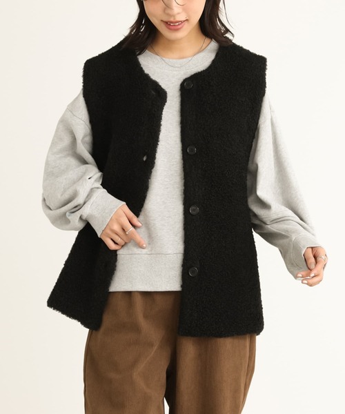 n'OrLABEL（ノアールレーベル）の「『プードルニットジレ』（ベスト・レディース・ブラック/モカ/グレー・1/2）」の19枚目の写真