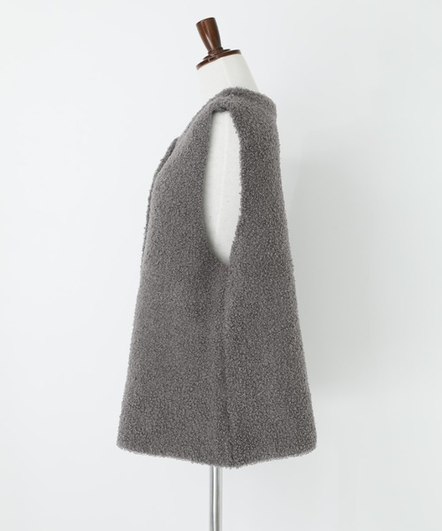 n'OrLABEL（ノアールレーベル）の「『プードルニットジレ』（ベスト・レディース・ブラック/モカ/グレー・1/2）」の7枚目の写真