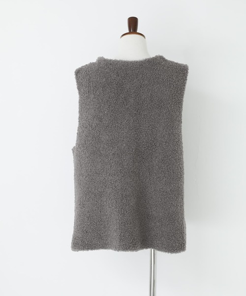 n'OrLABEL（ノアールレーベル）の「『プードルニットジレ』（ベスト・レディース・ブラック/モカ/グレー・1/2）」の5枚目の写真
