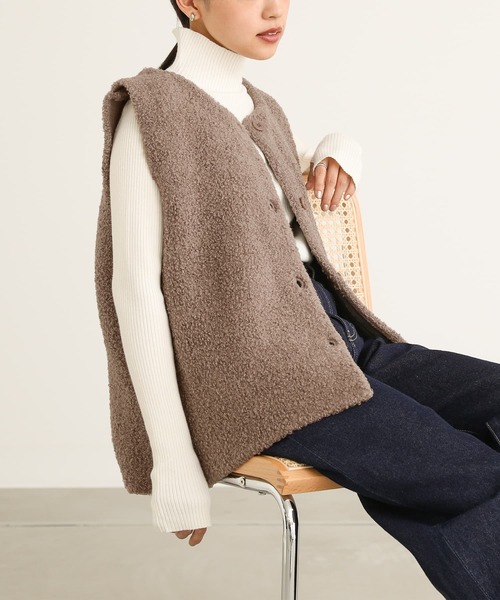 n'OrLABEL（ノアールレーベル）の「『プードルニットジレ』（ベスト・レディース・ブラック/モカ/グレー・1/2）」の22枚目の写真