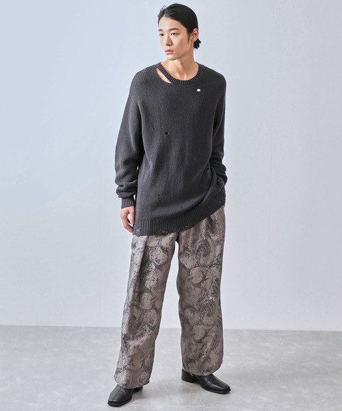 JUNRED（ジュンレッド）の「グランジクルーニット（ニット/セーター・メンズ・ライトグレー/ブラック/レッド・S/M/L）」の20枚目の写真
