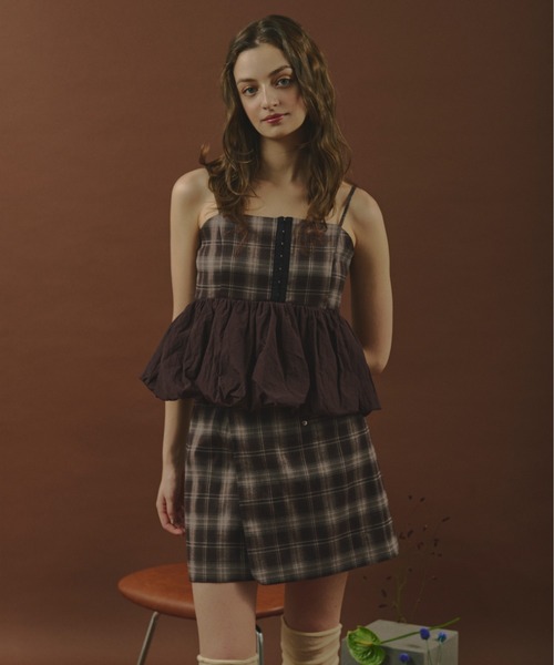 loin nuit(ロワンニュイ)の「plaid pattern layered set pants / プラッドパターンレイヤードセットパンツ(その他パンツ・レディース・ブラウン/カーキ・FREE)」の20枚目の写真