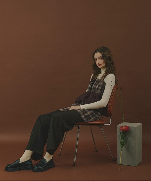 loin nuit(ロワンニュイ)の「plaid pattern layered set pants / プラッドパターンレイヤードセットパンツ(その他パンツ・レディース・ブラウン/カーキ・FREE)」の10枚目の写真