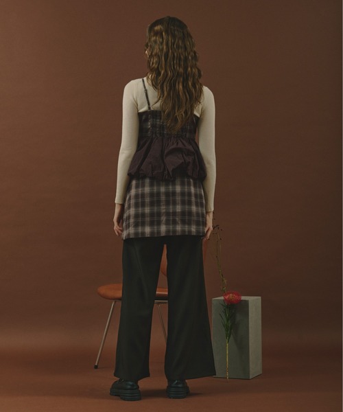 loin nuit(ロワンニュイ)の「plaid pattern layered set pants / プラッドパターンレイヤードセットパンツ(その他パンツ・レディース・ブラウン/カーキ・FREE)」の11枚目の写真