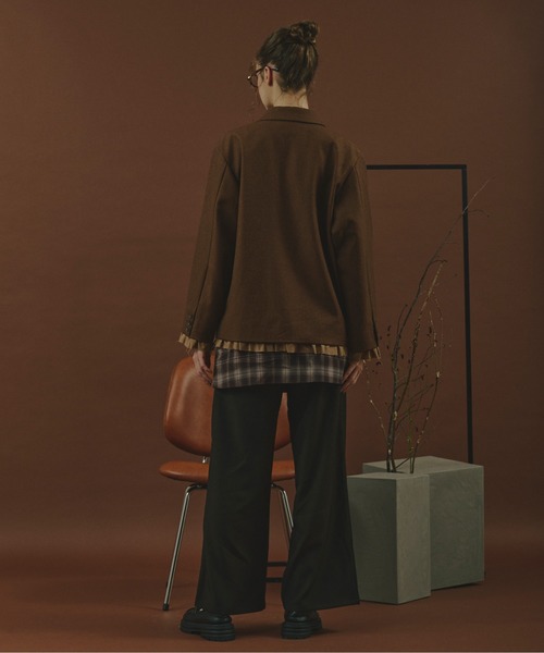 loin nuit(ロワンニュイ)の「plaid pattern layered set pants / プラッドパターンレイヤードセットパンツ(その他パンツ・レディース・ブラウン/カーキ・FREE)」の16枚目の写真