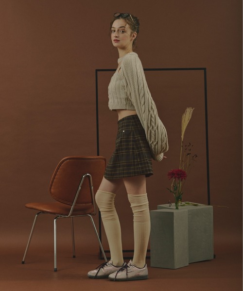 loin nuit(ロワンニュイ)の「plaid pattern layered set pants / プラッドパターンレイヤードセットパンツ(その他パンツ・レディース・ブラウン/カーキ・FREE)」の9枚目の写真