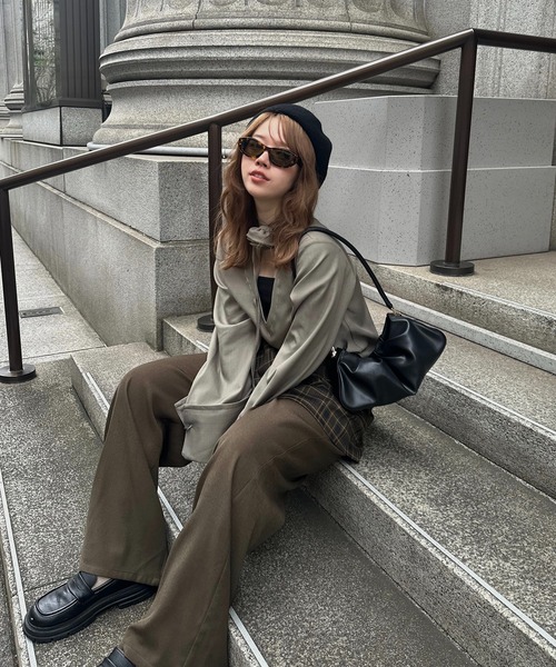 loin nuit(ロワンニュイ)の「plaid pattern layered set pants / プラッドパターンレイヤードセットパンツ(その他パンツ・レディース・ブラウン/カーキ・FREE)」の22枚目の写真