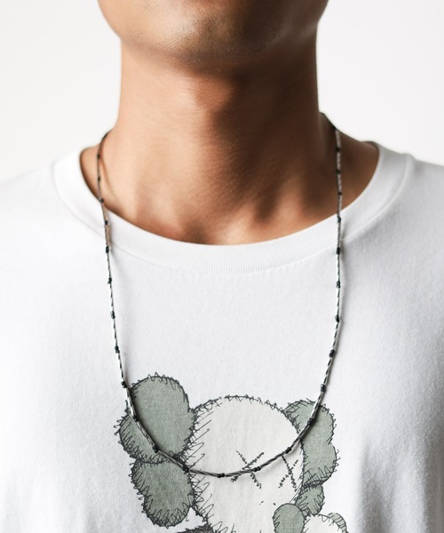 Pledge（プレッジ）の「【Pledge】3WAY Code Necklace（ネックレス・メンズ・シルバー/ブラック・FREE）」の5枚目の写真