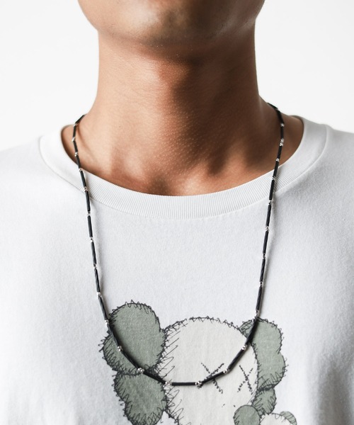 Pledge（プレッジ）の「【Pledge】3WAY Code Necklace（ネックレス・メンズ・シルバー/ブラック・FREE）」の6枚目の写真