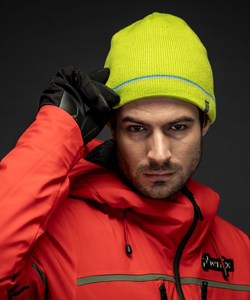 phenix（フェニックス）の「phenix(フェニックス)Double Line Beanie ダブルラインニットハット/ニットキャップ メンズ/スキーウェア/ニット帽/ビーニー（ニットキャップ/ビーニー・メンズ・ライトグリーン/カーキ/ブラック/ホワイト/ネイビー/レンガ・ONE SIZE）」の4枚目の写真